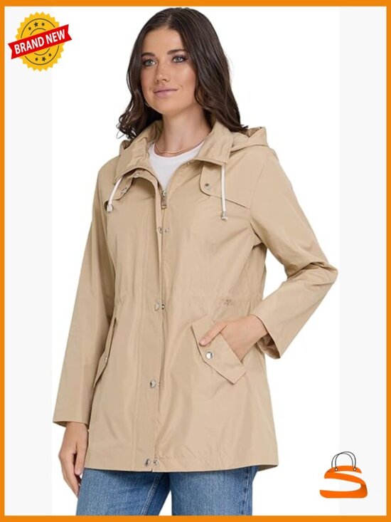 Jackets & Blazers - Waterproof Rain Jacket with Hood Anorak Windbreaker Plus Size